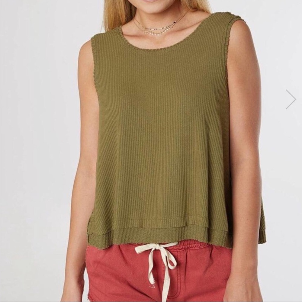 We The Free green crop tank